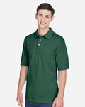 Harriton M265, 13836 Men's Easy Blend Polo, Black
