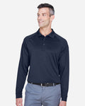 Harriton M211L, 13849 Men's Advantage Long Sleeve Tactical Polo, Black
