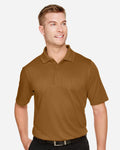 Harriton M348, 13850 Men's Advantage Snag Protection Plus Polo, Black