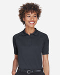 Harriton M211W, 13867 Women's Advantage Tactical Polo, Black
