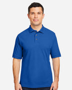 Harriton 13868, M200 Men's Pique Polo, Black