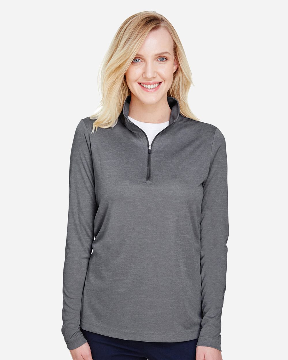 Team 365 TT31HW Women's Zone Sonic Heather Performance Quarter-Zip Pullover