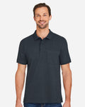Harriton M205P, 13921 Men's Valiant Cotton Snag Protect Pocket Polo, Black