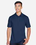 Harriton M345, 13926 Men's Advantage Snag Protection Plus Il Snap Placket Polo, Black