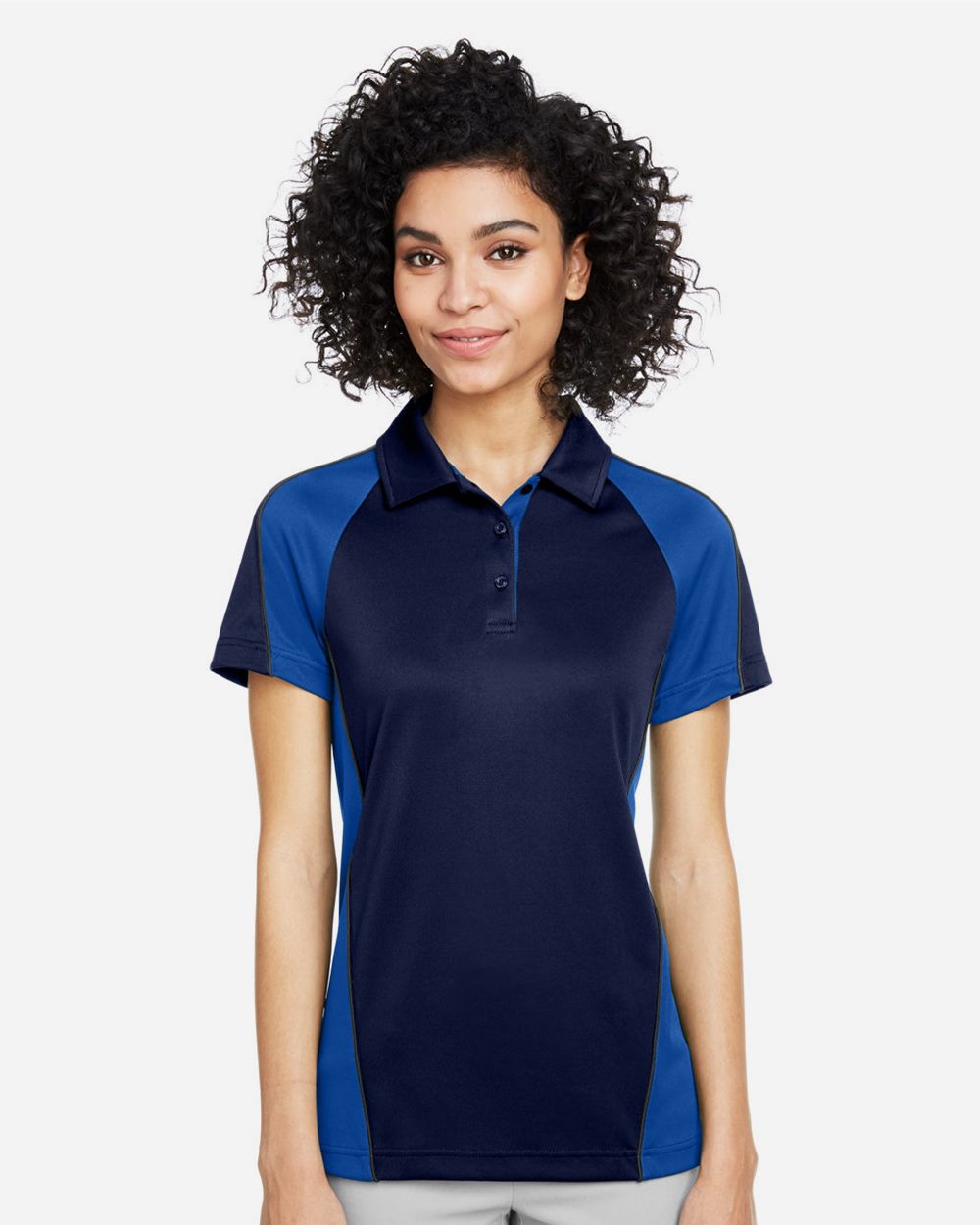 Harriton M385W Women's Advantage Snag Protection Plus IL Colorblock Polo