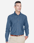 Harriton M550, 13964 Men's Denim Shirt, Dark Denim