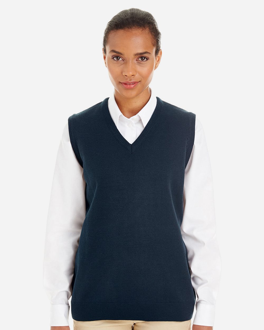 Harriton M415W Women's Pilbloc V-Neck Sweater Vest