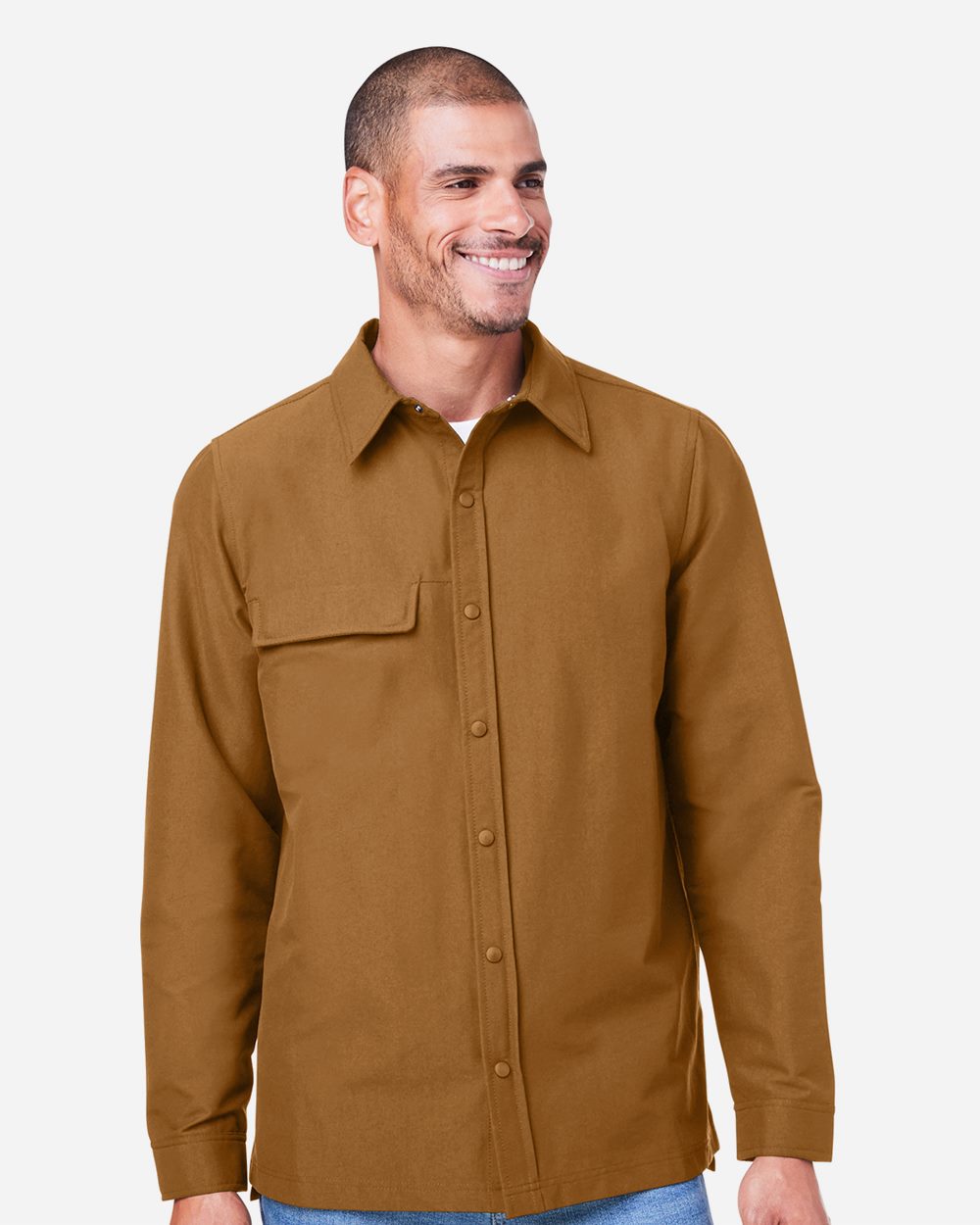 Harriton M72 Unisex Flex Twill Overshirt Jacket