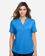 North End 14042, Ne100w Women's Jaq Snap-up Stretch Performance Polo, Classic Navy