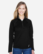 North End 14066, 78187 Women's Radar Performance Quarter-zip Pullover, Classic Navy