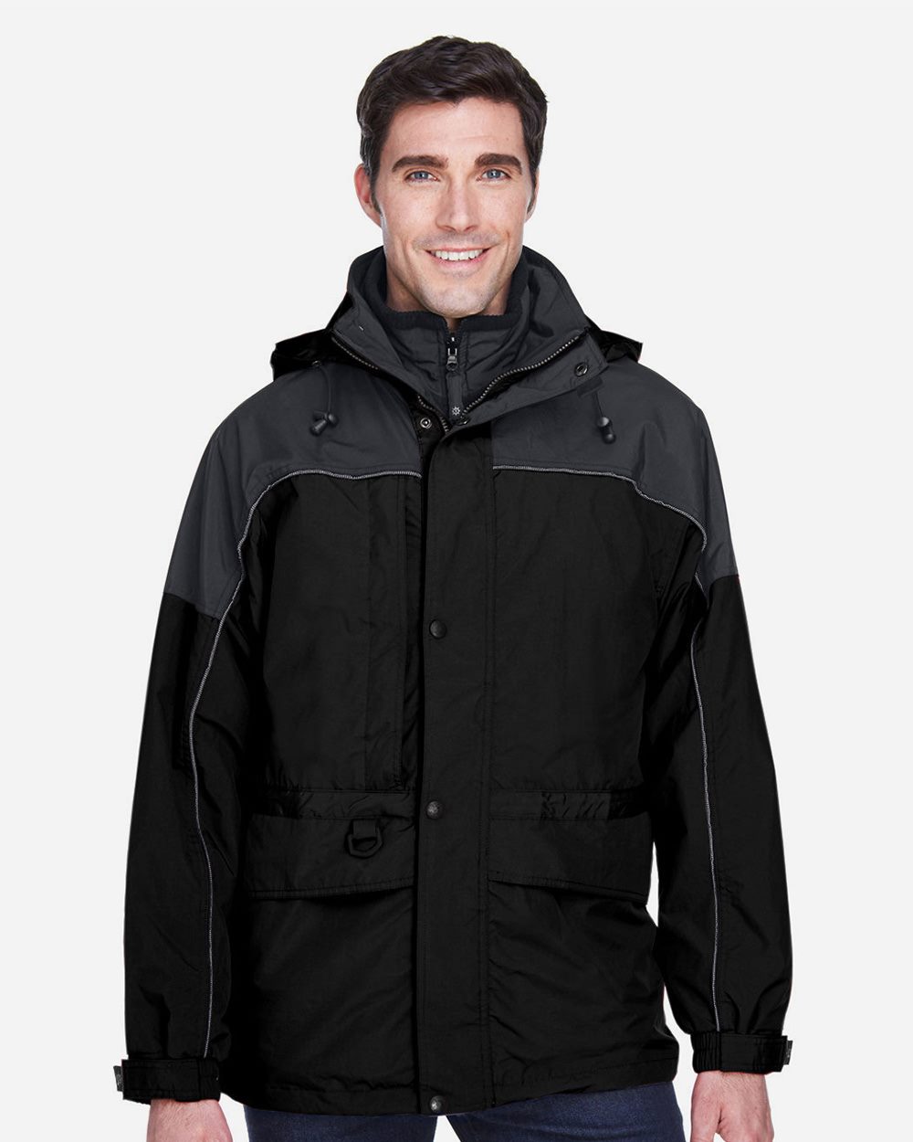 North End 88006 Men's 3-in-1 Two-Tone Parka