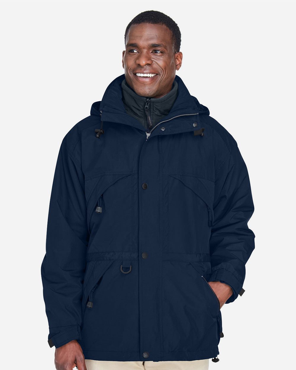 North End 88007 Men's 3-in-1 Parka with Dobby Trim