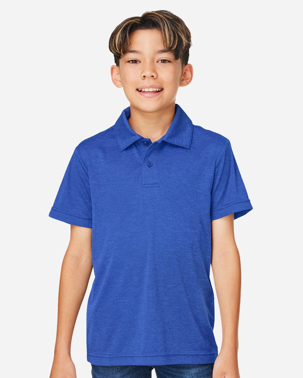 Team 365 TT51HY Youth Zone Sonic Heather Performance Polo