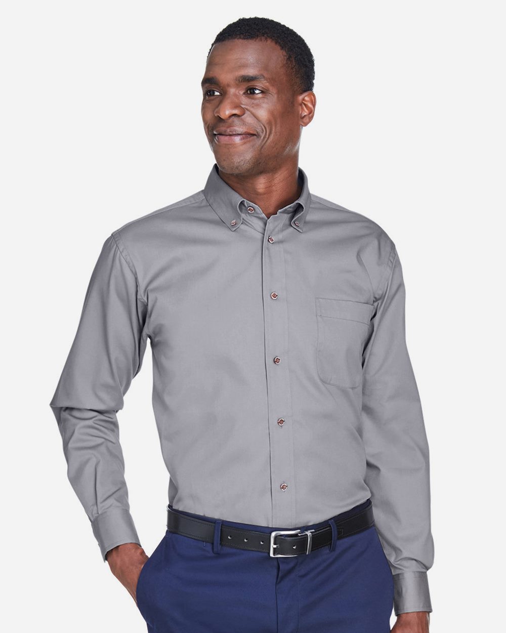 Harriton M500T Men's Tall Easy Blend Twill Dress Shirt