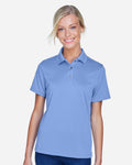 Harriton M345W, 14371 Women's Advantage Snag Protection Plus Il Snap Placket Polo, Black
