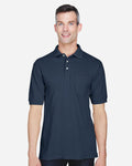 Harriton M265P, 14397 Men's Easy Blend Polo With Pocket, Black