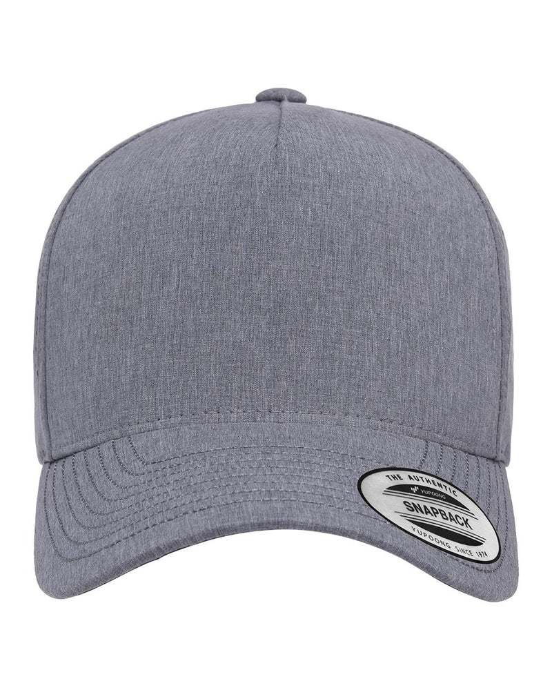 YP Classics 5389AP, Five-panel Snapback With Perforated Cap, Black