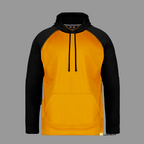 CX2 L01630, - Oakland - Adult Polyester Pullover Hooded Sweatshirt, Gold/Black