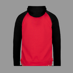 CX2 L01630, - Oakland - Adult Polyester Pullover Hooded Sweatshirt, Red/Black