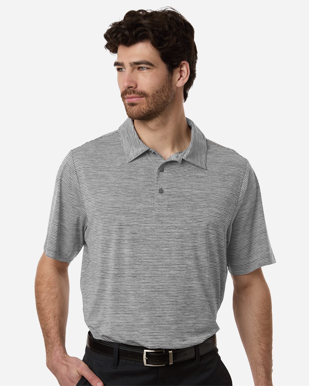 Team 365 TT125 Men's Relay Heathered Stripe Polo