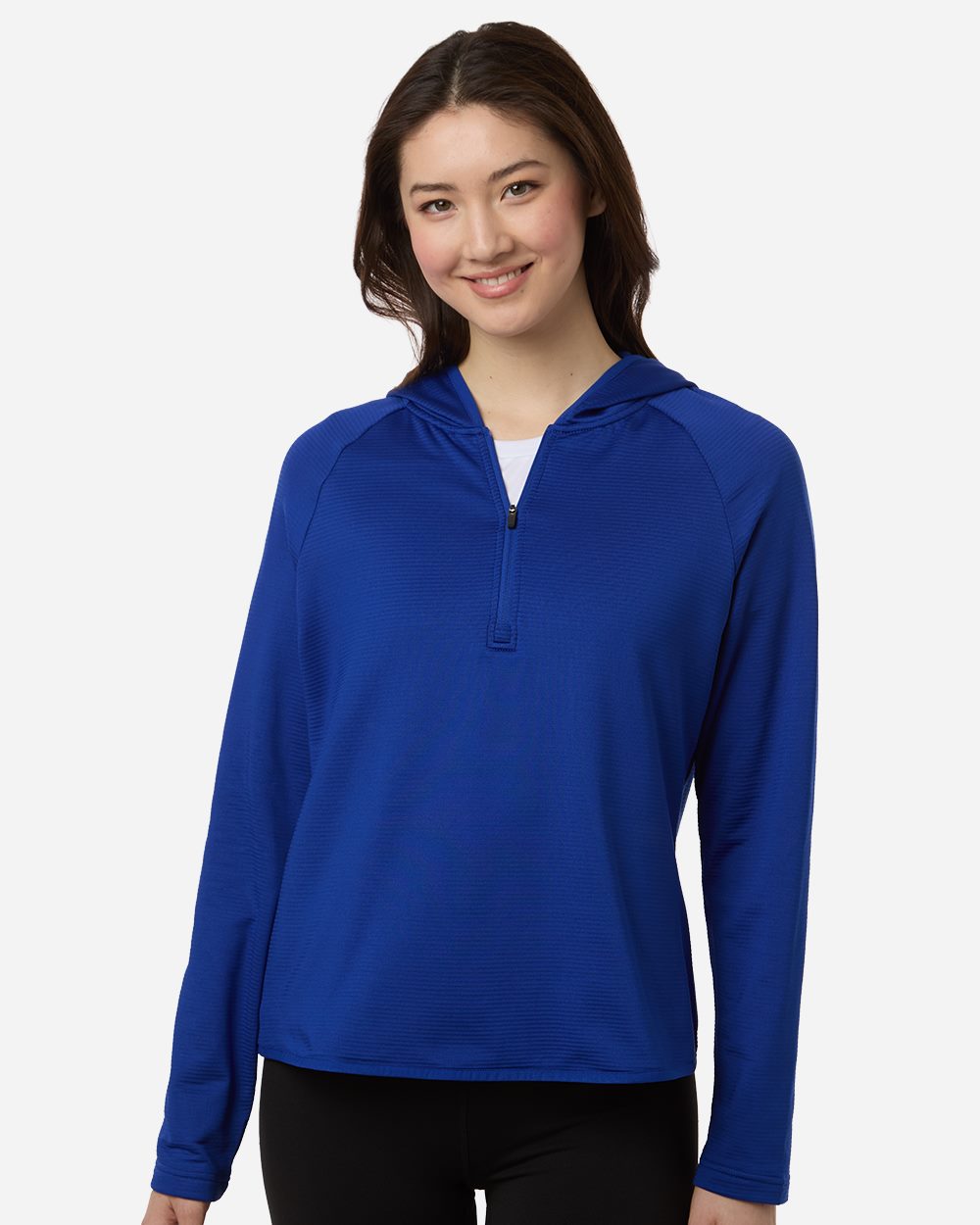 Team 365 TT200W Women's Qualify Quarter-Zip Hooded Pullover