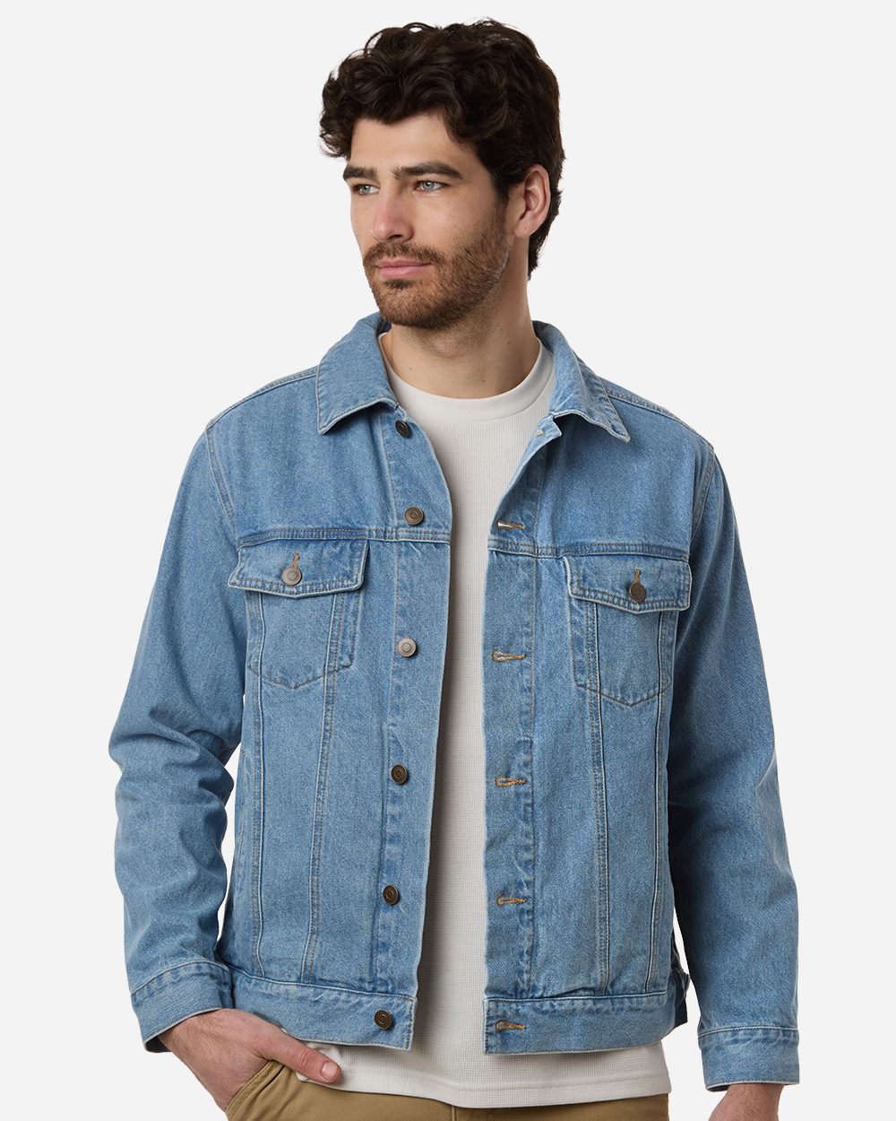 Harriton M75 Unisex Cooper Denim Jacket