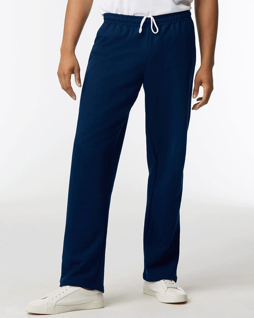 Gildan 18400, Unisex Heavy Blend Open-bottom Sweatpants, Black