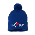I Love BJs Embroidered Royal Blue Toque