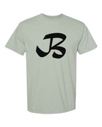 Alphabet B T-Shirt 9 inch calligraphy Black ink, Bay