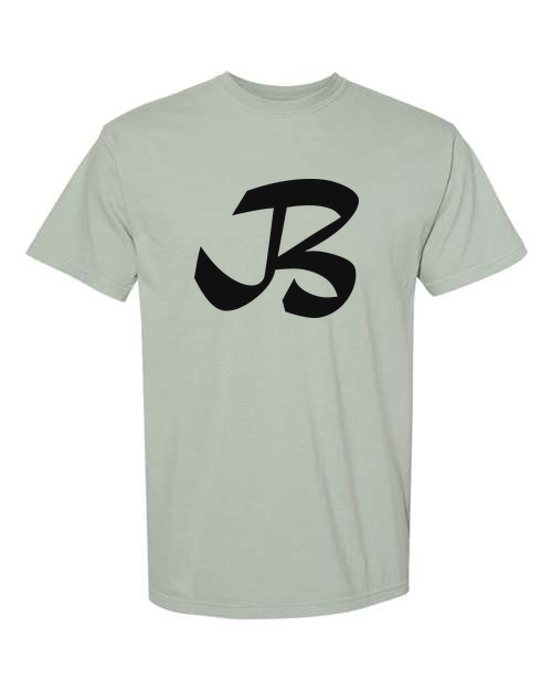 Alphabet B T-Shirt 9 inch calligraphy Black ink, Bay