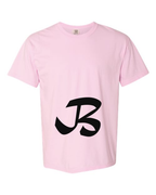 Alphabet B T-Shirt 9 inch calligraphy Black ink, Blossom