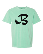 Alphabet B T-Shirt 9 inch calligraphy Black ink, Island Reef
