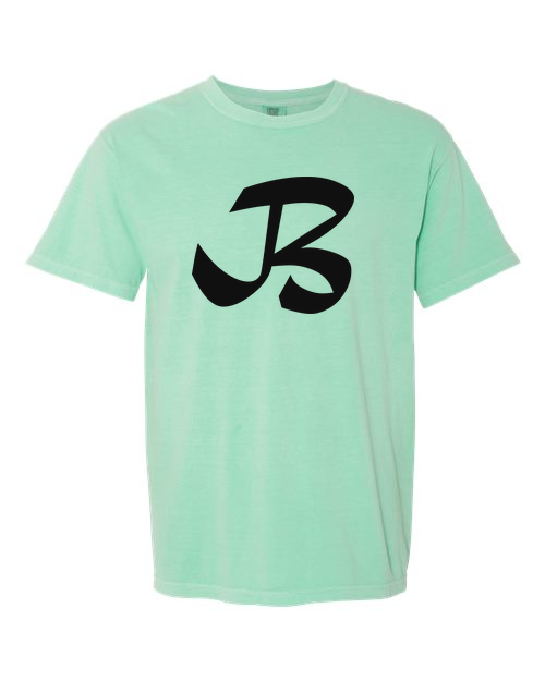 Alphabet B T-Shirt 9 inch calligraphy Black ink, Island Reef