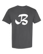 Alphabet B T-Shirt 9 inch calligraphy White ink, Pepper