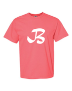 Alphabet B T-Shirt 9 inch calligraphy Black ink, Watermelon
