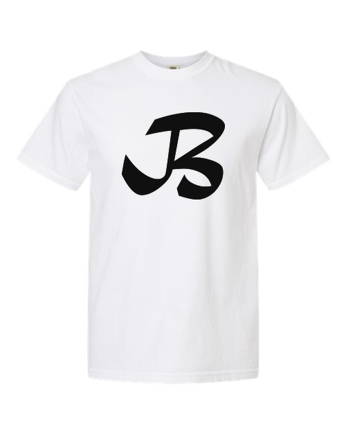 Alphabet B T-Shirt 9 inch calligraphy Black ink, White