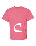 Alphabet C T-Shirt 9 inch calligraphy White ink, Crunchberry