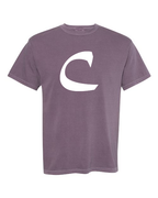 Alphabet C T-Shirt 9 inch calligraphy White ink, Wine