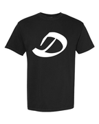 Alphabet D T-Shirt 9 inch calligraphy White ink, Black