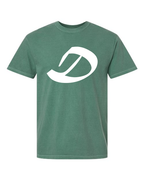 Alphabet D T-Shirt 9 inch calligraphy White ink, Light Green
