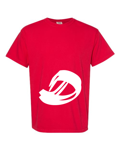 Alphabet D T-Shirt 9 inch calligraphy White ink, Red