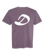 Alphabet D T-Shirt 9 inch calligraphy White ink, Wine