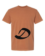 Alphabet D T-Shirt 9 inch calligraphy Black ink, Yam