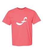 Alphabet F T-Shirt 9 inch calligraphy White ink, Watermelon