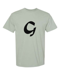 Alphabet G T-Shirt 9 inch calligraphy Black ink, Bay