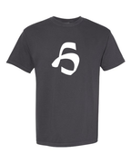 Alphabet H T-Shirt 9 inch calligraphy White ink, Graphite