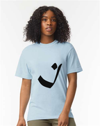 Alphabet I T-Shirt 9 inch calligraphy Black ink, Hydrangea