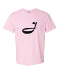 Alphabet J T-Shirt 9 inch calligraphy Black ink, Blossom