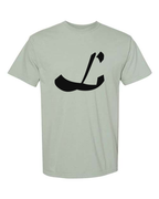 Alphabet L T-Shirt 9 inch calligraphy Black ink, Bay