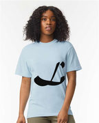 Alphabet L T-Shirt 9 inch calligraphy Black ink, Hydrangea